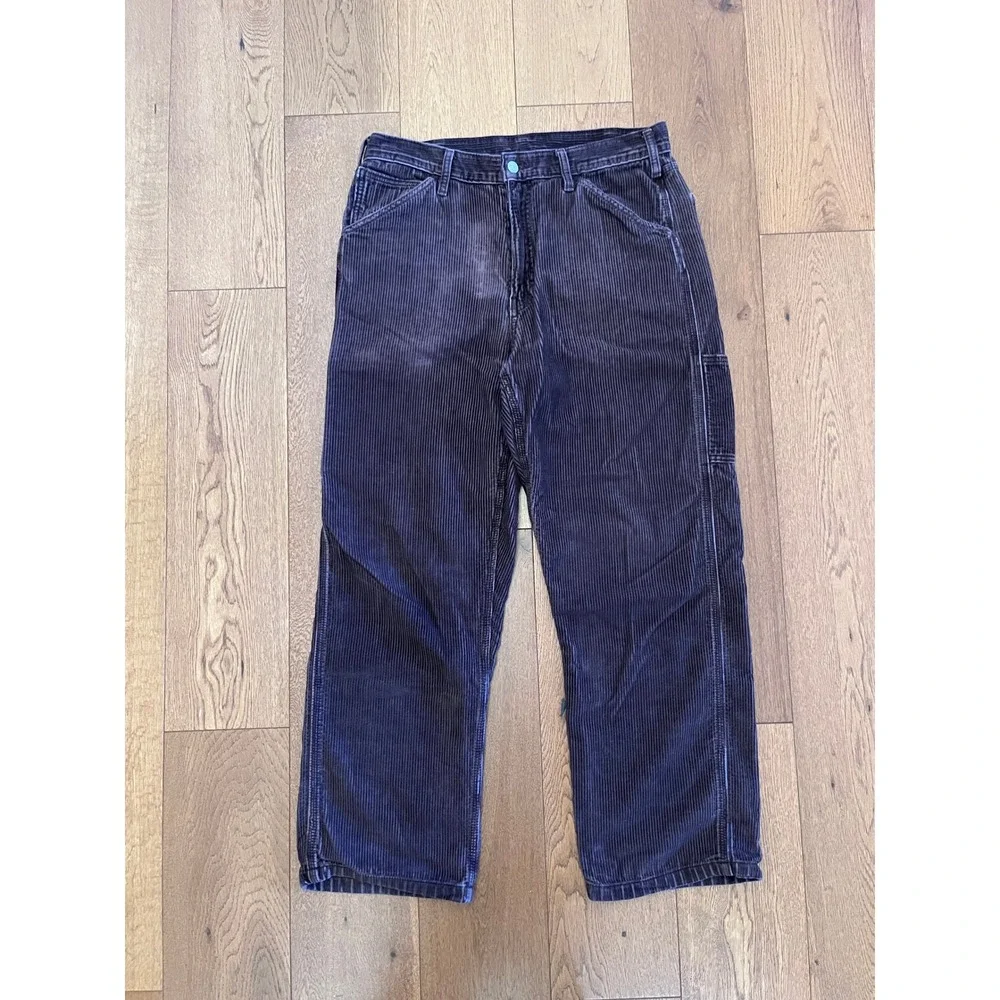 Levi's Workwear fit Corduroy Pants size 32/30 Purple-ish Cargo Carpenter